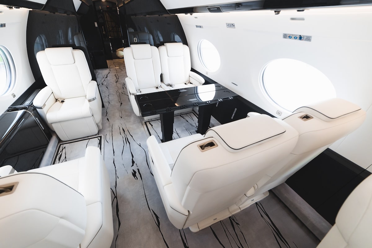 The interior of a Gulfstream G650