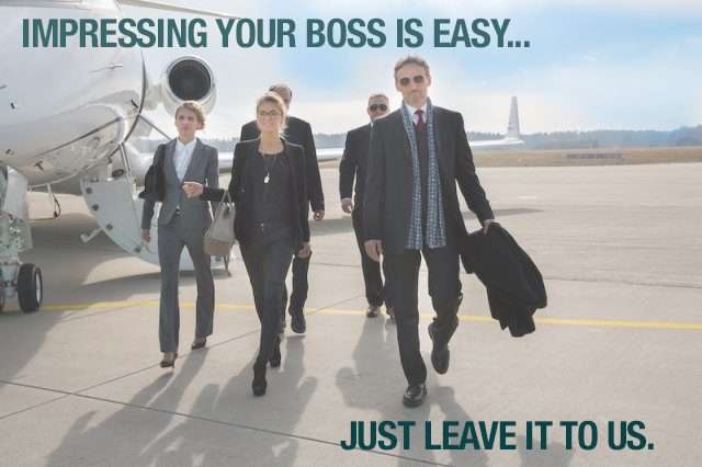 booking a private jet for your boss