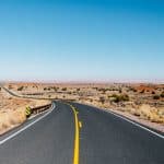 Road in Flagstaff, Arizona Desert | Stratos Jet Charters, Inc.