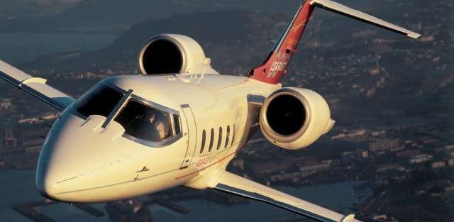 Lear 45 Jet Flying Over Mountains | Stratos Jets