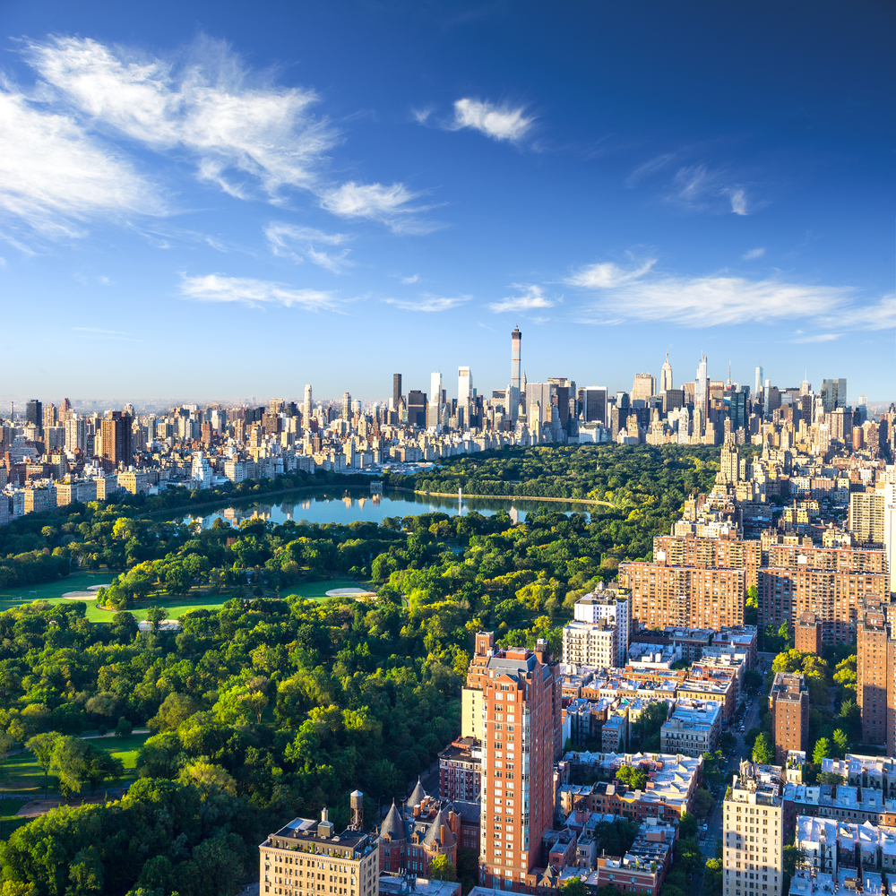 An aerial view of Central Park in Manhattan.