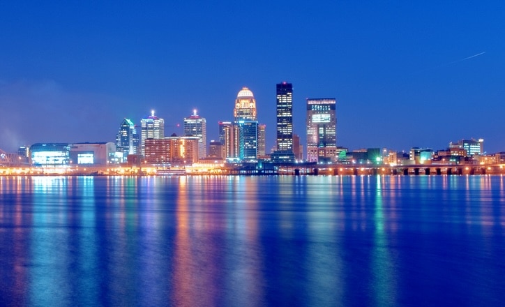 Louisville, Kentucky at night